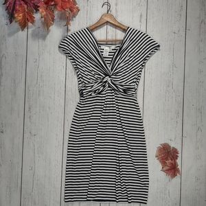 Max Studio Striped Knot Front Dress